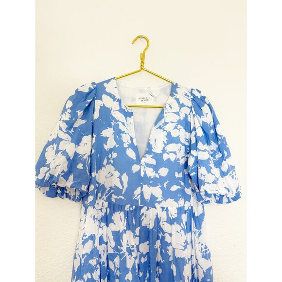 Tuckernuck Hyacinth House Blue & White Floral Cisco Maxi Dress Sz Small Coquette - Picture 4 of 14